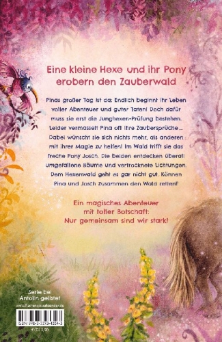 Buchcover und Innenansicht für das Buch: Pina Ponyhexe - Eine magische Freundschaft