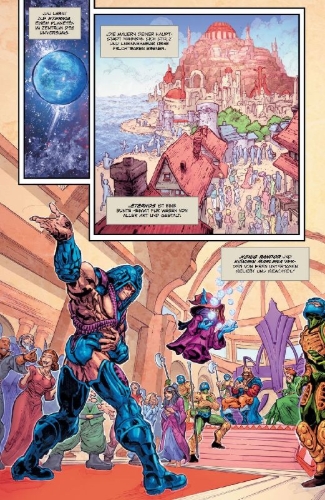 Buchcover und Innenansicht für das Buch: Masters of the Universe: The Sword of Flaws (2025) #1-#4