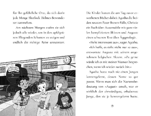 Buchcover und Innenansicht für das Buch: Christie and Agatha's Detective Agency - Of Mountains and Motors