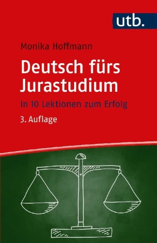 Buchcover und Innenansicht für das Buch: Deutsch fürs Jurastudium