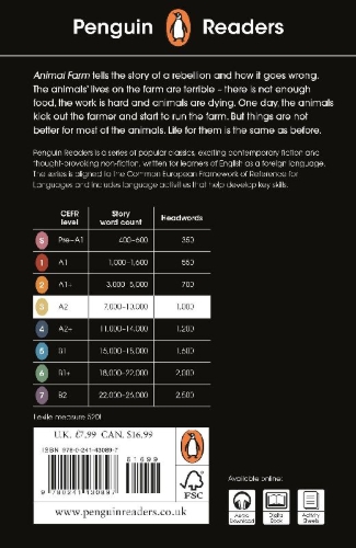 Buchcover und Innenansicht für das Buch: Penguin Readers Level 3: Animal Farm (ELT Graded Reader)