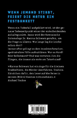 Buchcover und Innenansicht für das Buch: Wenn Insekten über Leichen gehen