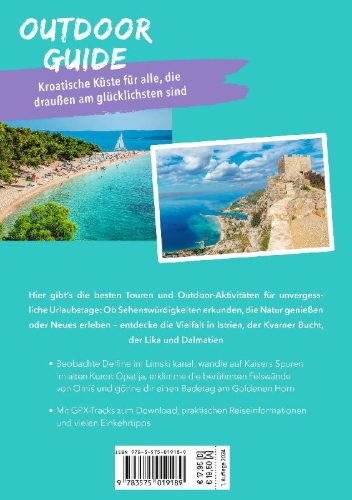 Buchcover und Innenansicht für das Buch: MARCO POLO OUTDOOR GUIDE Reiseführer Kroatische Küste