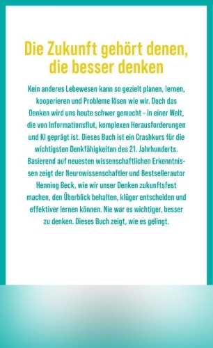 Buchcover und Innenansicht für das Buch: Besser denken