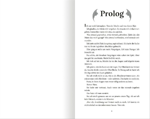 Buchcover und Innenansicht für das Buch: On Wings of Blood