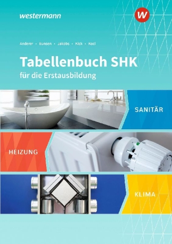 Buchcover und Innenansicht für das Buch: Tabellenbuch SHK für die Erstausbildung
