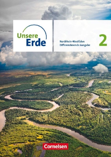 Buchcover und Innenansicht für das Buch: Unsere Erde Band 2. Nordrhein-Westfalen - Schülerbuch