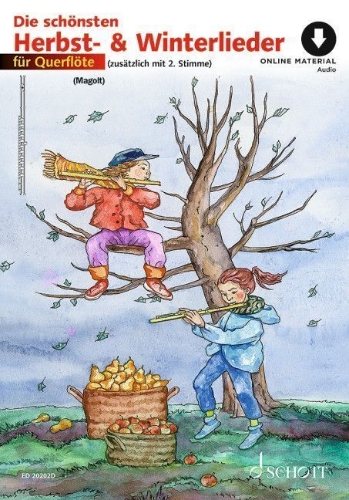 Buchcover und Innenansicht für das Buch: Die schönsten Herbst- und Winterlieder