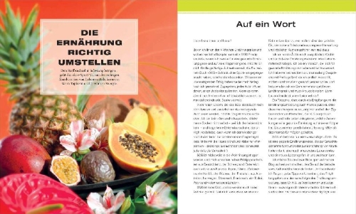 Buchcover und Innenansicht für das Buch: SOS Schlank ohne Sport - Das Kochbuch