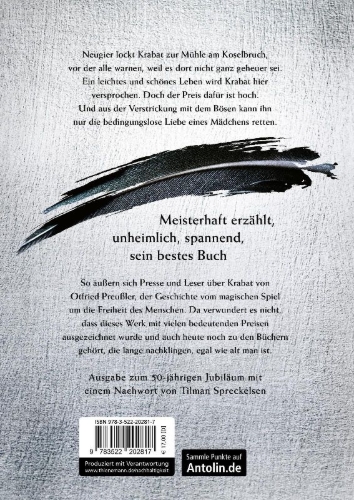 Buchcover und Innenansicht für das Buch: Krabat: Roman