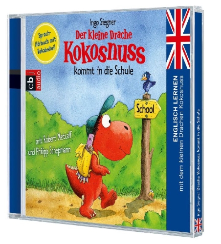 Buchcover und Innenansicht für das Buch: Der kleine Drache Kokosnuss 01 kommt in die Schule