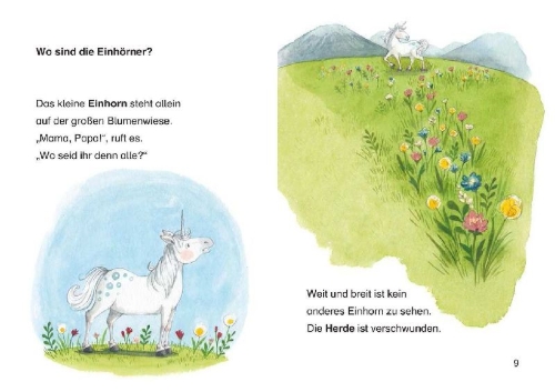 Buchcover und Innenansicht für das Buch: Leselöwen 1. Klasse - Ein Stern für das kleine Einhorn