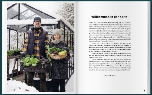 Buchcover und Innenansicht für das Buch: Mit Kaltanbau zu grünen Wundern