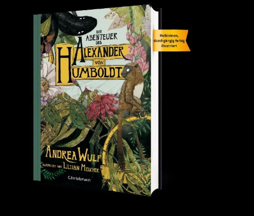 Buchcover und Innenansicht für das Buch: Die Abenteuer des Alexander von Humboldt