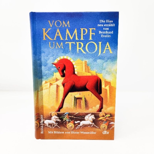 Buchcover und Innenansicht für das Buch: Vom Kampf um Troja