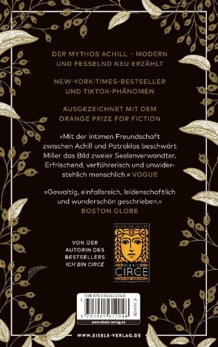 Buchcover und Innenansicht für das Buch: The Song of Achilles
