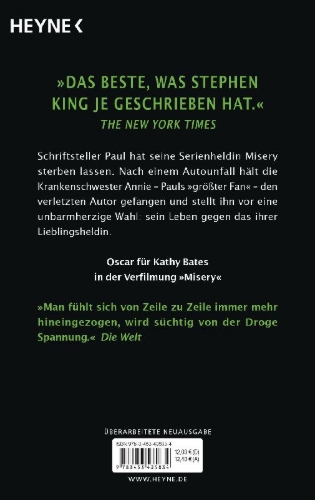 Buchcover und Innenansicht für das Buch: Misery