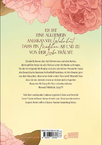 Buchcover und Innenansicht für das Buch: Stolz und Vorurteil - Die Graphic Novel nach Jane Austen