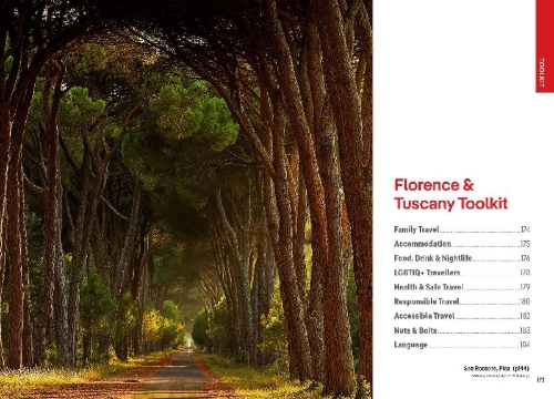 Buchcover und Innenansicht für das Buch: Lonely Planet Pocket Florence & Tuscany