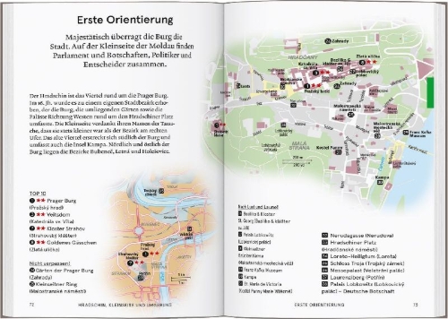 Buchcover und Innenansicht für das Buch: Baedeker SMART Reiseführer Prag