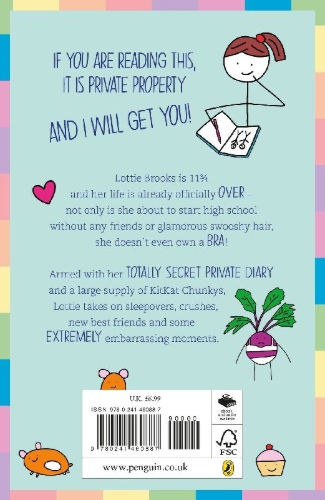 Buchcover und Innenansicht für das Buch: The Extremely Embarrassing Life of Lottie Brooks