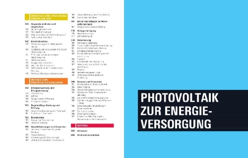 Buchcover und Innenansicht für das Buch: Photovoltaik & Batteriespeicher
