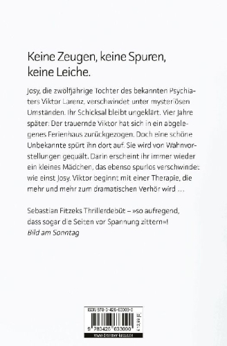 Buchcover und Innenansicht für das Buch: Die Therapie