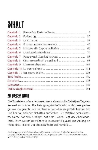 Buchcover und Innenansicht für das Buch: Vendetta al Vaticano