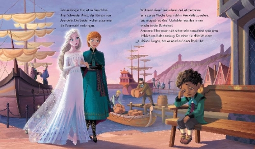 Buchcover und Innenansicht für das Buch: Disney Die Eiskönigin: Meine magische Gutenachtgeschichte
