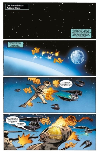 Buchcover und Innenansicht für das Buch: Star Wars: The Battle of Jakku - Insurgerncy Rising #1-#4