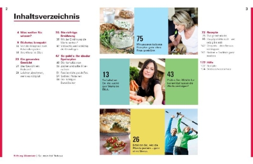 Buchcover und Innenansicht für das Buch: Gut essen bei Diabetes