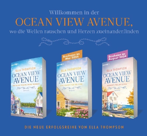 Buchcover und Innenansicht für das Buch: Ocean View Avenue - Wo deine Träume wahr werden