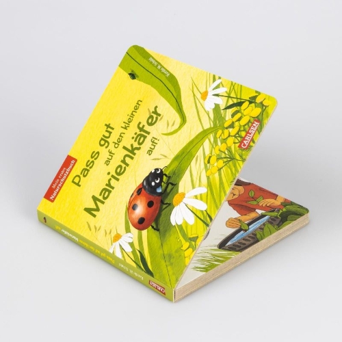 Buchcover und Innenansicht für das Buch: Pass gut auf den kleinen Marienkäfer auf