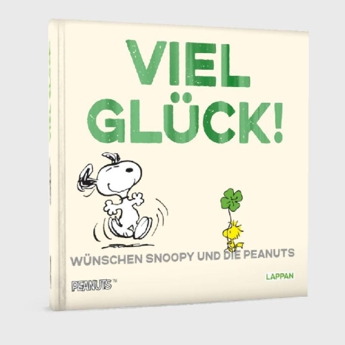 Buchcover und Innenansicht für das Buch: Peanuts Geschenkbuch: Viel Glück wünschen Snoopy und die Peanuts!