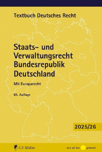 Buchcover und Innenansicht für das Buch: Staats- und Verwaltungsrecht Bundesrepublik Deutschland