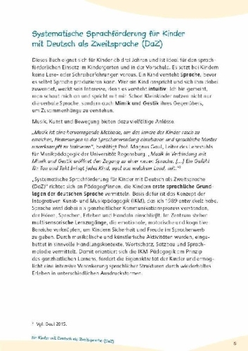 Buchcover und Innenansicht für das Buch: Systematische Sprachförderung für Kinder - mit Deutsch als Zweitsprache (DaZ)