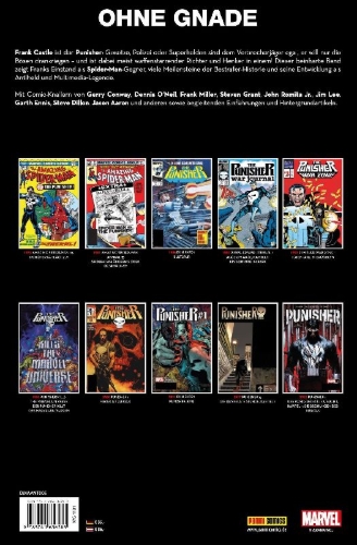 Buchcover und Innenansicht für das Buch: Amazing Spider-Man (1963) 129; Amazing Spider-Man Annual (1964) 15; Punisher (1986) 1; Punisher War Journal (1988) 1; Punisher War Zone (1992) 1; Punisher Kills the Marvlel Universe (1995) 1; Punisher (2000) 1; Punisher (2011) 1; Punisher (2016) 13; u.a.