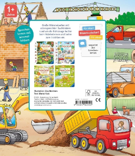 Buchcover und Innenansicht für das Buch: Mein erstes Sachen suchen Wimmelbuch: Fahrzeuge