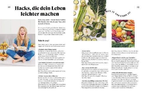 Buchcover und Innenansicht für das Buch: The Healthy Mix Kitchen