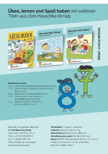 Buchcover und Innenansicht für das Buch: Quer durch die 2./3. Klasse, Das kleine Einmaleins - A5-Übungsblock