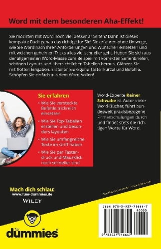 Buchcover und Innenansicht für das Buch: Word Tipps und Tricks für Dummies