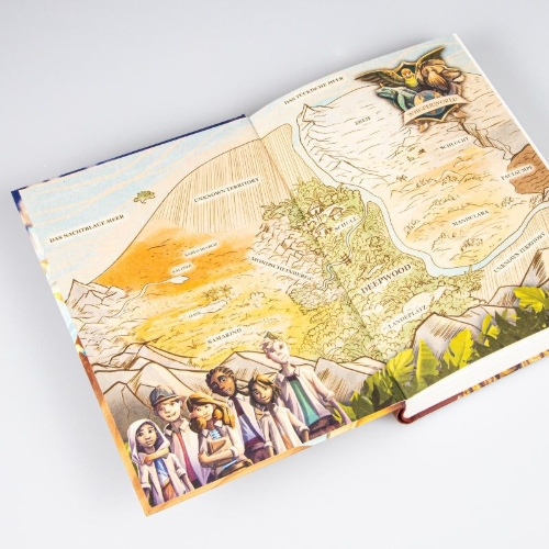 Buchcover und Innenansicht für das Buch: Whisperworld 2: Flucht in die Wüste