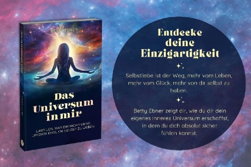 Buchcover und Innenansicht für das Buch: Das Universum in mir