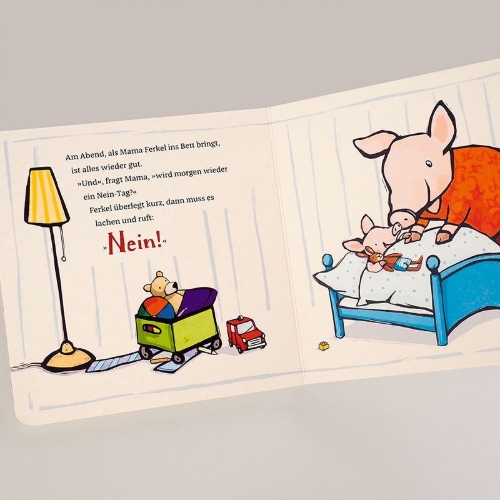 Buchcover und Innenansicht für das Buch: Das kleine Nein-Schwein