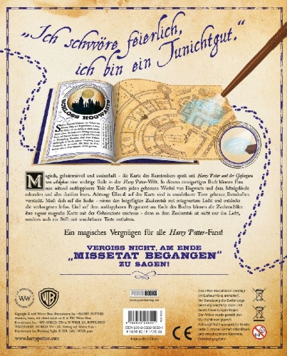 Buchcover und Innenansicht für das Buch: Harry Potter: Marauder's Map Guide to Hogwarts