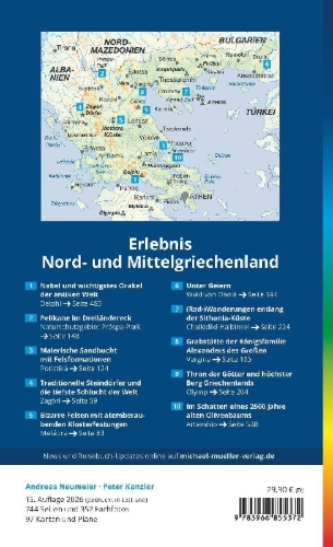 Buchcover und Innenansicht für das Buch: MICHAEL MÜLLER Reiseführer Nord- und Mittelgriechenland