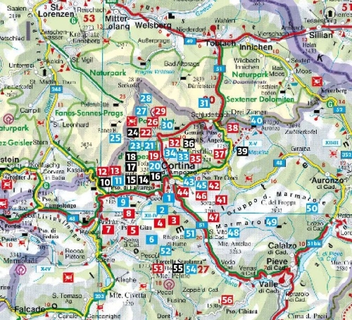 Buchcover und Innenansicht für das Buch: Dolomiten Band 6 - Cortina d'Ampezzo
