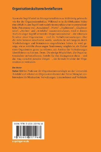 Buchcover und Innenansicht für das Buch: Organisationskulturen beeinflussen