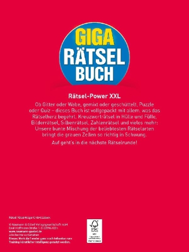 Buchcover und Innenansicht für das Buch: Giga-Rätselbuch 9