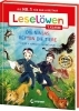Buchcover und Innenansicht für das Buch: Leselöwen 1. Klasse - Die Ninjas retten die Tiere (Großbuchstabenausgabe)